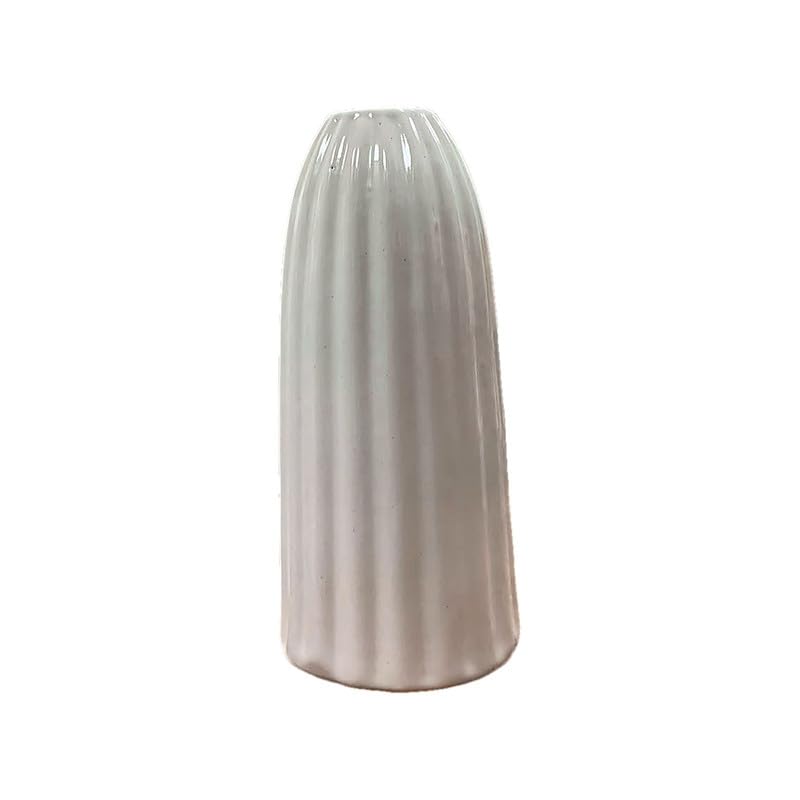 VIBHSA Modern Ribbed Ceramic Flower Vase