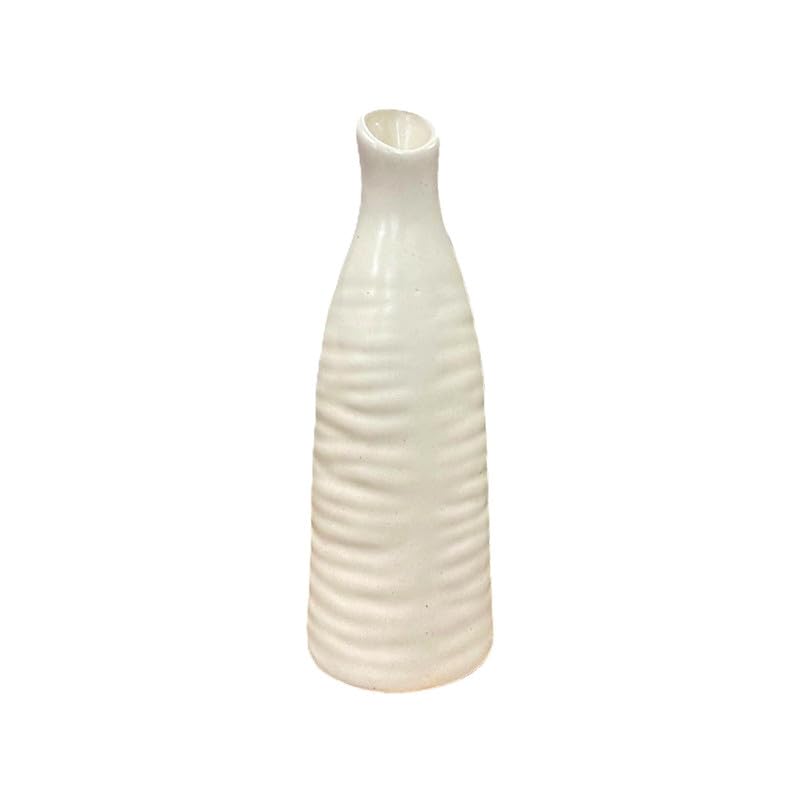 VIBHSA Textured Ceramic Flower Vase