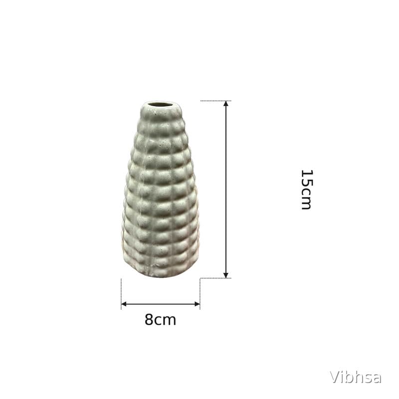VIBHSA Textured Ceramic Vase for Home Decor
