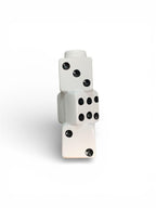 VIBHSA Modern Ceramic Dice Shape Flower Vase with Artificial Yellow Flowers