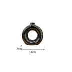 VIBHSA Set of 2 Modern Round Ring Shaped Decorative Vases