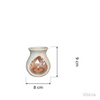 VIBHSA Ceramic Clay Candle Operated Aroma Burner & Essential Oil Diffuser with 1 Tea Light Candle