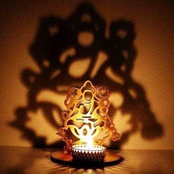 VIBHSA Goddess Laxmi Shadow Tea Light Candle Holders for Diwali, Home Decor