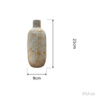 VIBHSA Modern Distressed Ribbed Ceramic Flower Vase