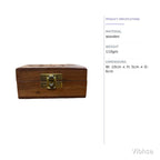 VIBHSA Handcrafted Wooden Storage Box with Carved Lid & Metal Lock