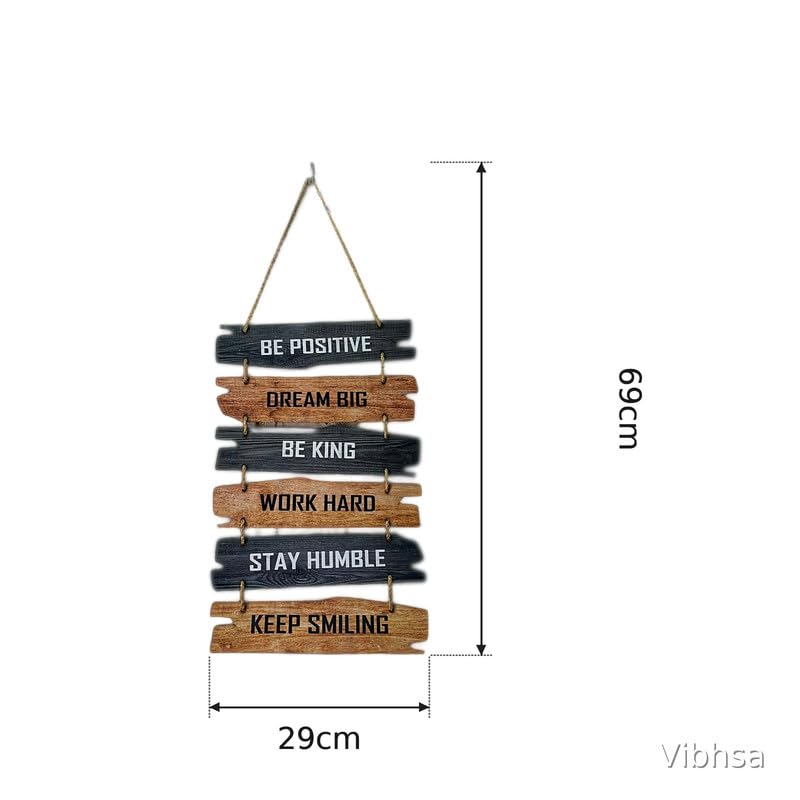 VIBHSA Inspirational Wooden Hanging Wall Décor Plaque