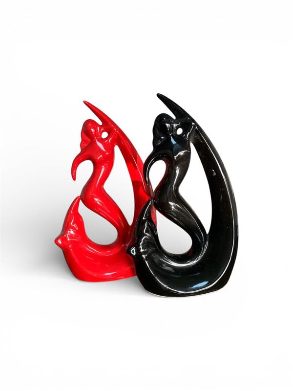 VIBHSA Modern Abstract Romantic Couple Sculpture Elegant Love Showpiece for Home Decor