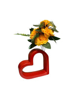 VIBHSA Romantic Red Heart Ceramic Vase