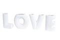 VIBHSA Love Ceramic Vase Set of 4, Modern Minimalist Vase