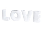 VIBHSA Love Ceramic Vase Set of 4, Modern Minimalist Vase