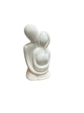 Ceramic Romantic Hugging Couple Statue/Figurine, Off White, Home Decor, Pack of 1