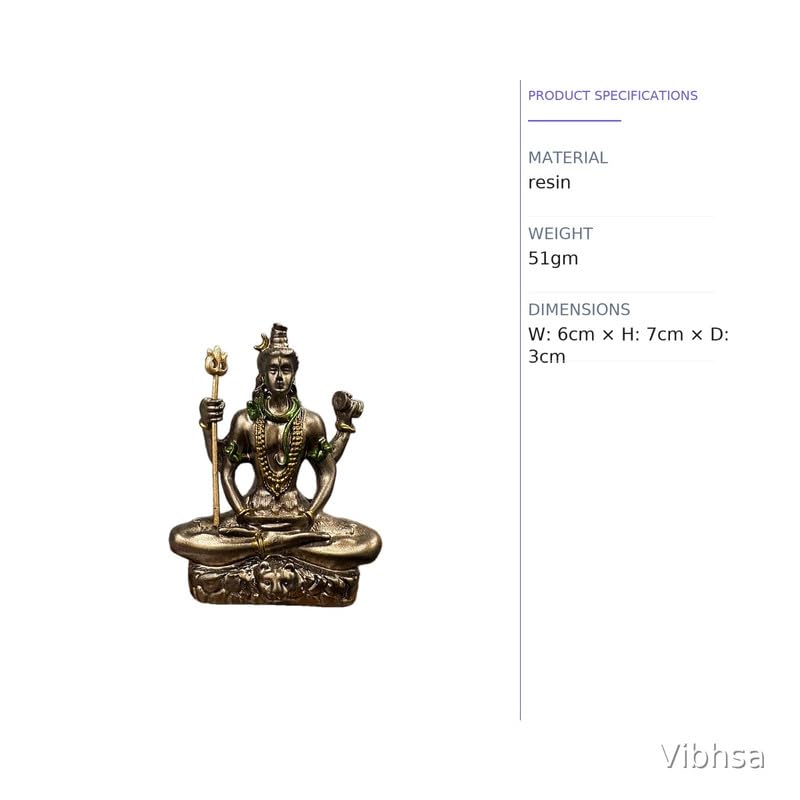 VIBHSA Lord Shiva Idol Resin Statue