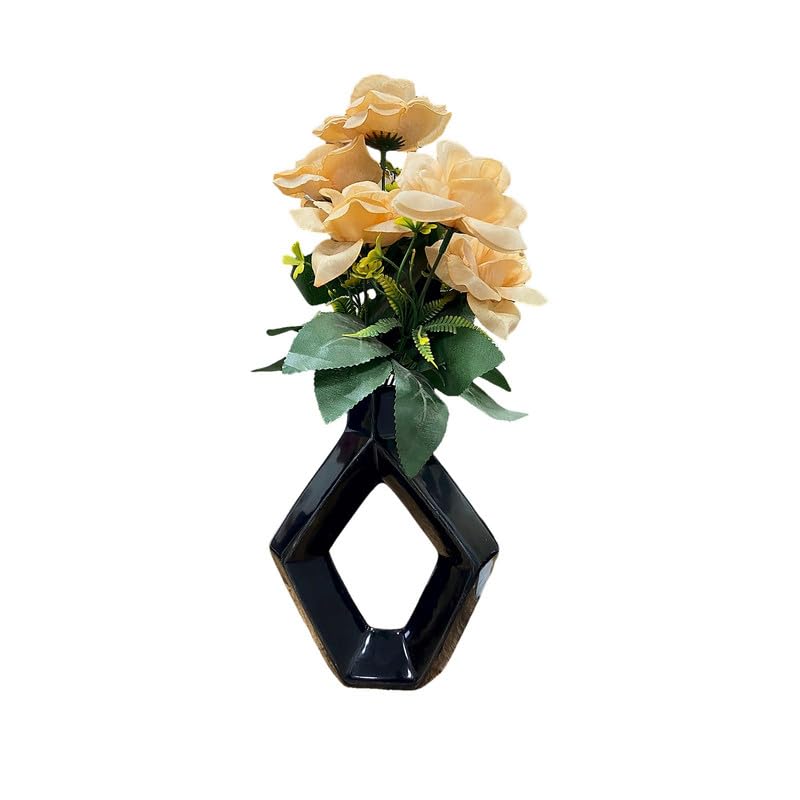 VIBHSA Geometric Ceramic Flower Vase