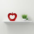 VIBHSA Ceramic Apple Figurine, Red-Colored, Showpiece for Drawing Room, Bedroom, Office Decor, Height: 21 cm