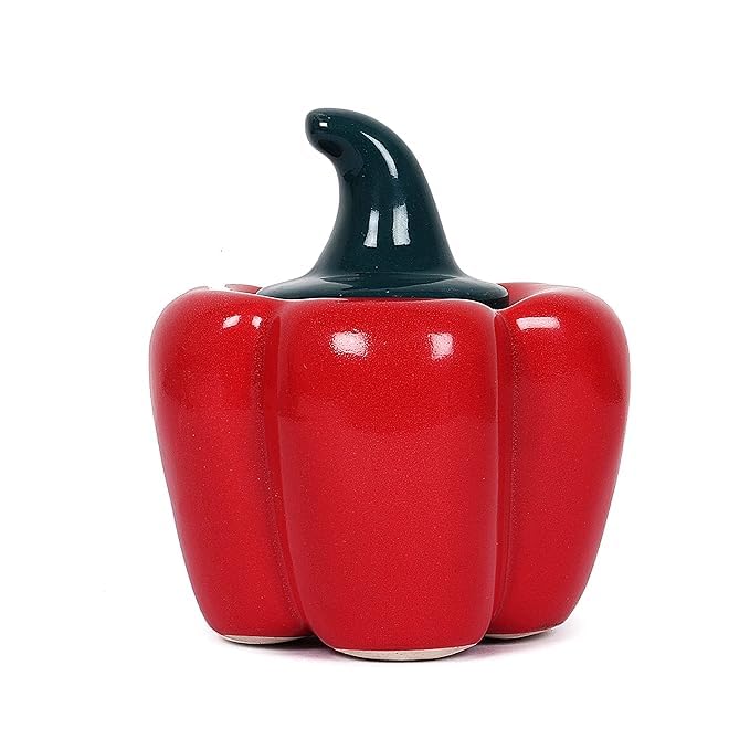 VIBHSA Ceramic Capsicum Decorative Pickle Jar