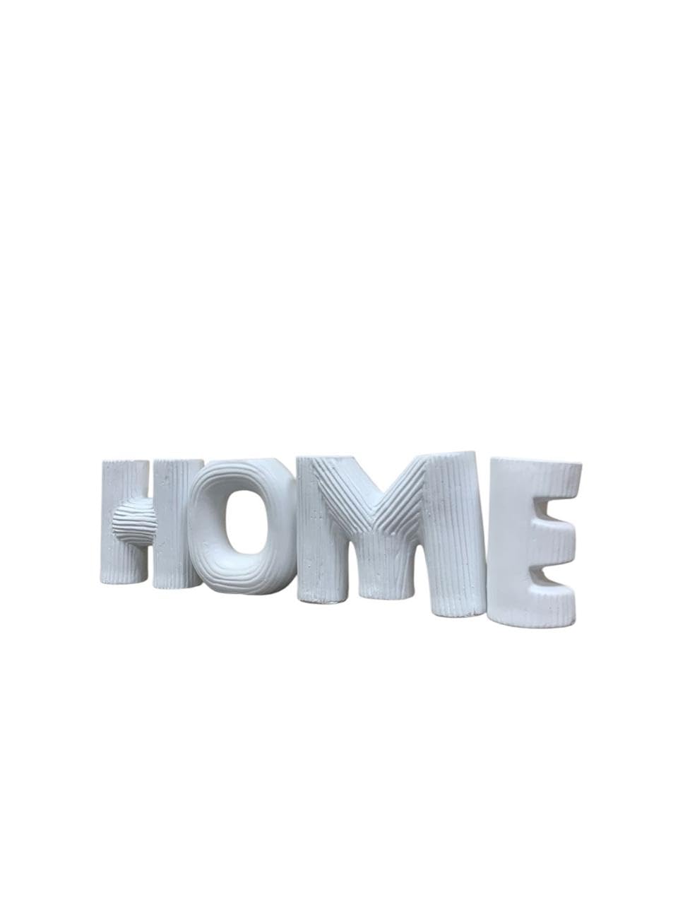 VIBHSA Decorative Home Letter Vases Set, White Ceramic