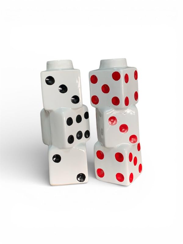 VIBHSA Modern Ceramic Dice Shape Flower Vase with Artificial Yellow Flowers