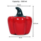 VIBHSA Ceramic Capsicum Decorative Pickle Jar
