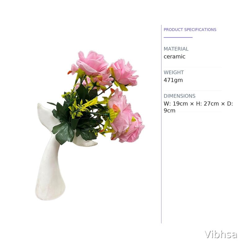VIBHSA Handmade Ceramic Bird Vase