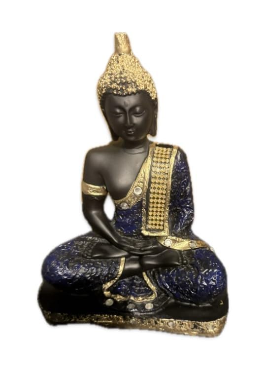 VIBHSA Polyresin Sitting Buddha Idol Statue Showpiece for Homedecor Decoration Gift Gifting