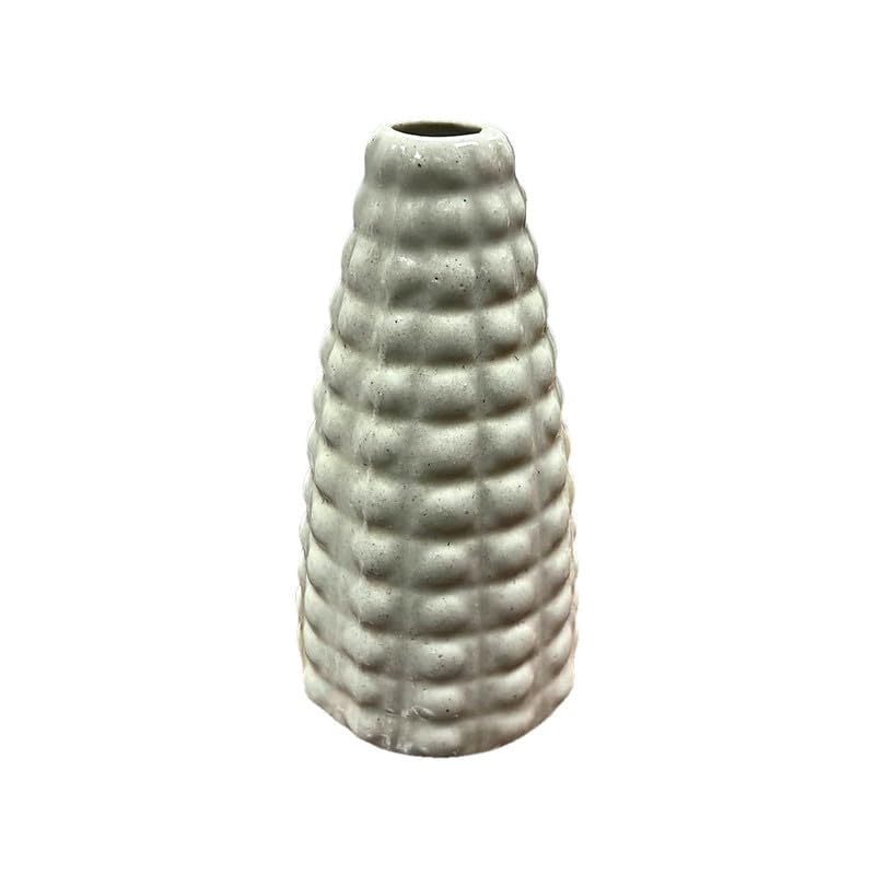 VIBHSA Textured Ceramic Vase for Home Decor