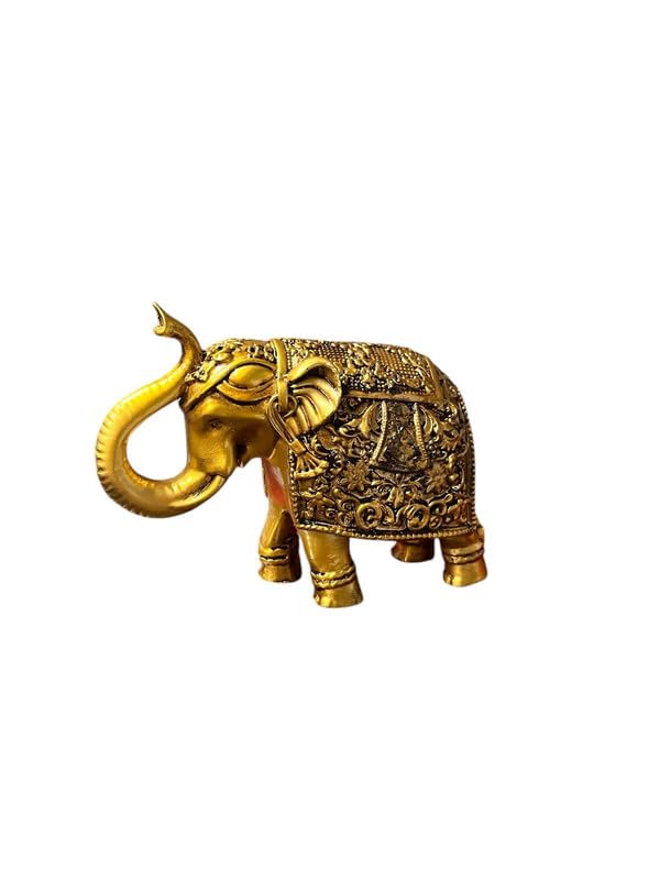 VIBHSA Resin Elephant Statue Showpiece 6 Inches