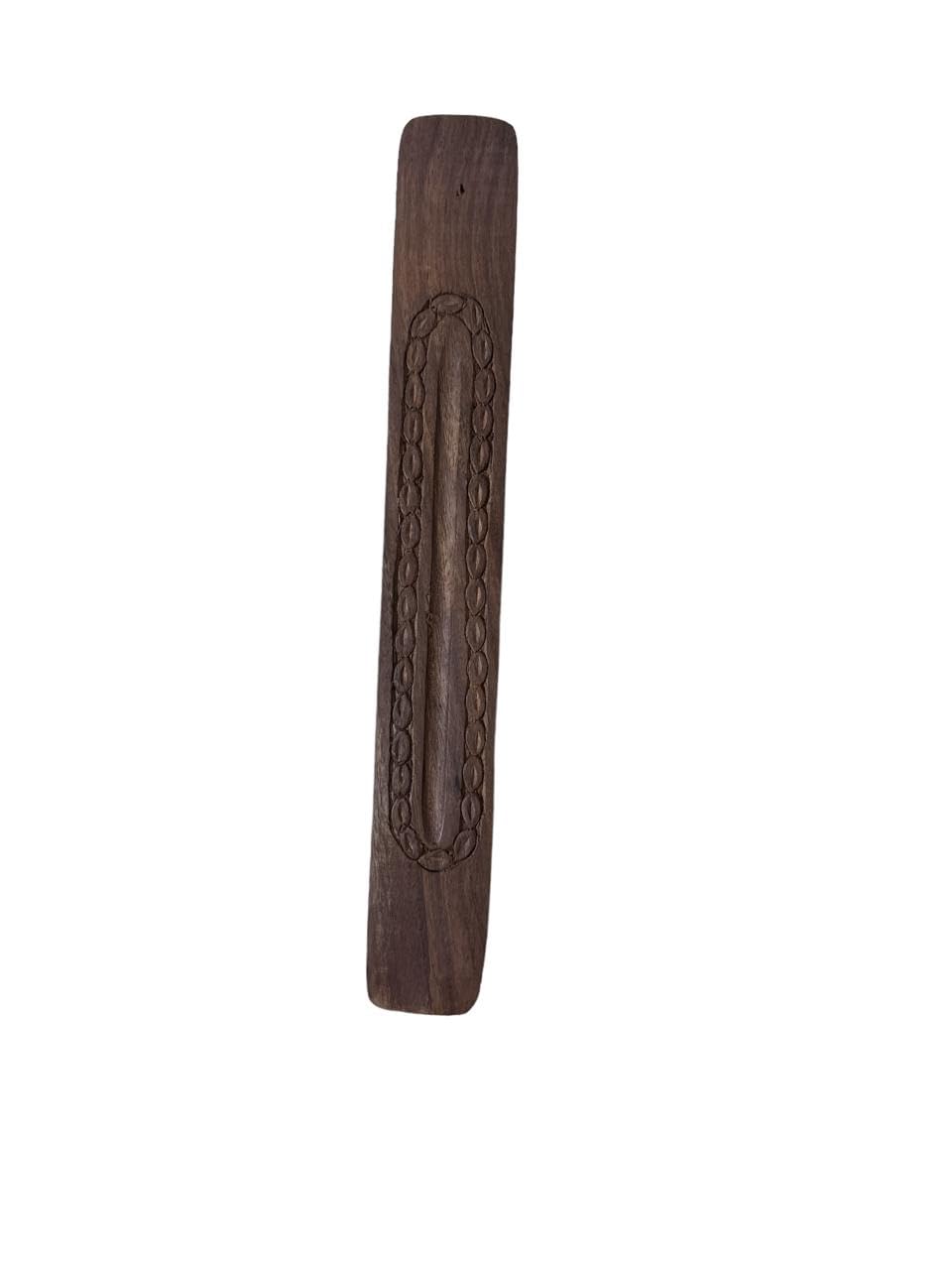 VIBHSA Traditional Wooden Incense Holder Burning Joss Insence Box - Crescent Moon, as described