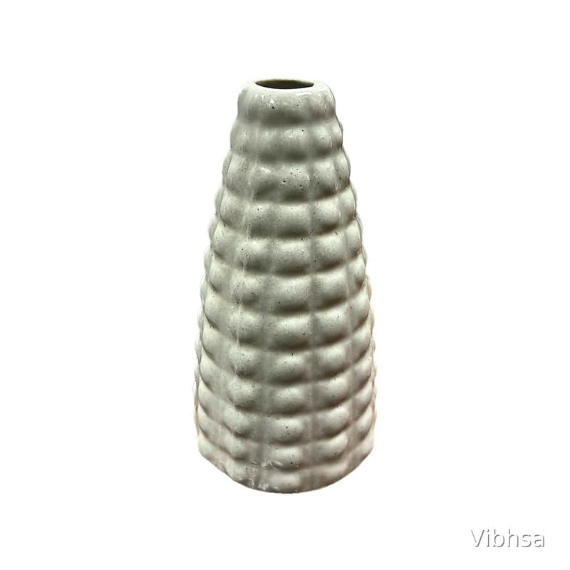 VIBHSA Textured Ceramic Vase for Home Decor