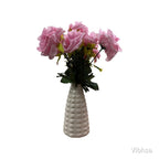 VIBHSA Textured Ceramic Vase for Home Decor