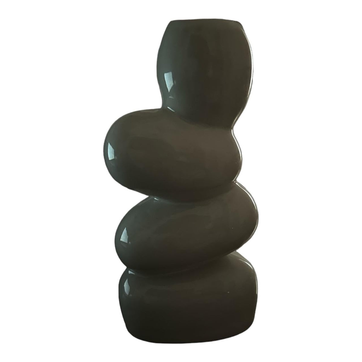VIBHSA Ceramic Vase for Rustic Home Decor - Flower Vases for Modern Wedding Farmhouse Living Room Bedroom Shelf Dining Table Centerpiece Bookshelf Mantel Entryway Office Decor