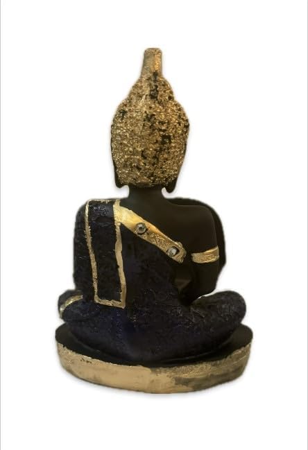 VIBHSA Polyresin Sitting Buddha Idol Statue Showpiece for Homedecor Decoration Gift Gifting