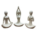 VIBHSA Ceramic Yoga Meditation Figurine Set of 3