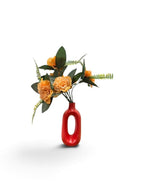 VIBHSA Beautiful Ceramic Decorative Vases with Unique Quality for Home Decor, Center Table – Red