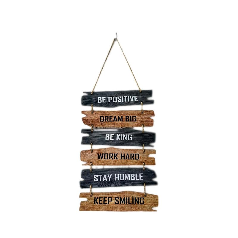 VIBHSA Inspirational Wooden Hanging Wall Décor Plaque