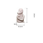 VIBHSA Mother and Child Ceramic Figurine, White Glossy Sculpture