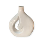 VIBHSA Cloud Hole Shape Ceramic Vase – Set of 1