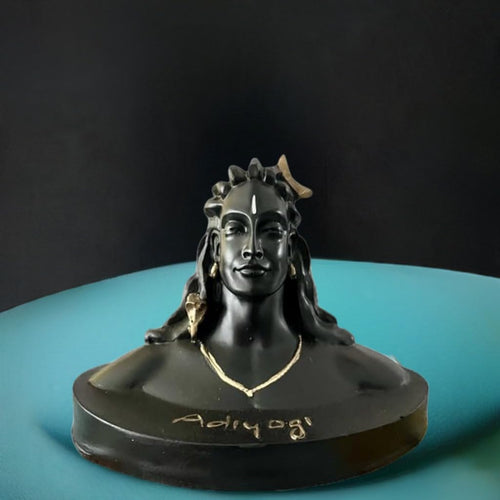 VIBHSA 6 inch Height Adiyogi Statue for Car Accessories for Dash Board, Pooja & Gift