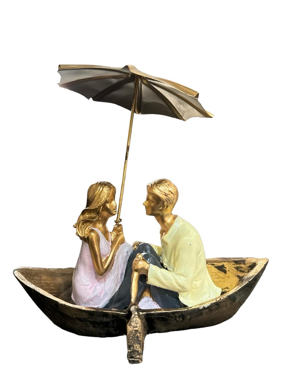 VIBHSA Gift for Girlfriend Boyfriend Husband Wife Girls Boys Birthday Wedding Anniversary Romantic Boat Couple Showpiece Statue for Home Decor Living Room Table Decoration Items