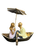 VIBHSA Gift for Girlfriend Boyfriend Husband Wife Girls Boys Birthday Wedding Anniversary Romantic Boat Couple Showpiece Statue for Home Decor Living Room Table Decoration Items