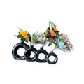 VIBHSA Elegant Ceramic Flower Vase for Home Décor – Black