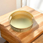 VIBHSA Decorative Serving Tray for Tea Coffee & Snacks