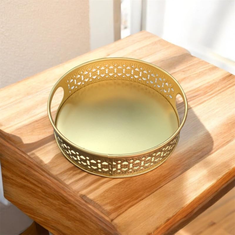 VIBHSA Decorative Serving Tray for Tea Coffee & Snacks