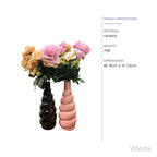 VIBHSA Modern Glossy Ceramic Stacked Bubble Vase Set of 2