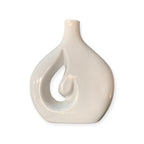 VIBHSA Cloud Hole Shape Ceramic Vase – Set of 1