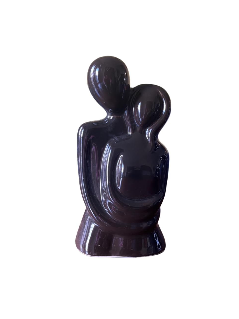 VIBHSA Modern Black Couple Ceramic Showpiece for Home Decor
