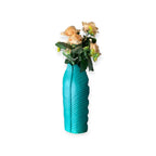VIBHSA Ceramic White Handmade Donut Shaped Vase for Pampas Grass Modern Living Room Table Decoration Boho Flower Vase
