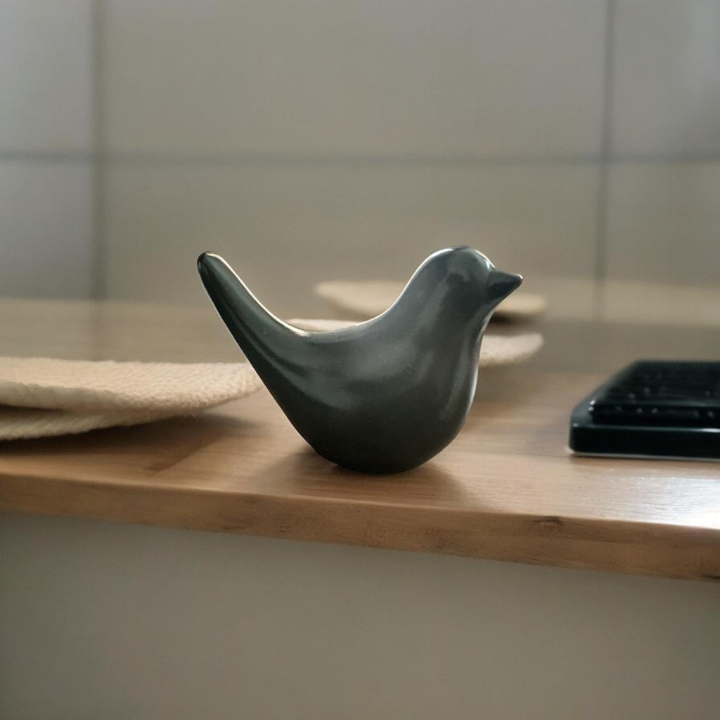 VIBHSA Ceramic Birds Showpiece for Modern Home Decor Shelves, Small Birds Statues for Living Room