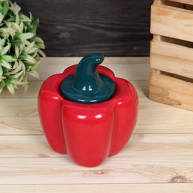 VIBHSA Ceramic Capsicum Decorative Pickle Jar