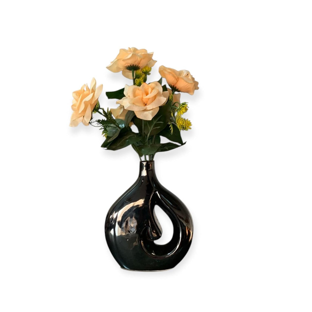 VIBHSA Cloud Hole Shape Ceramic Vase – Table Décor
