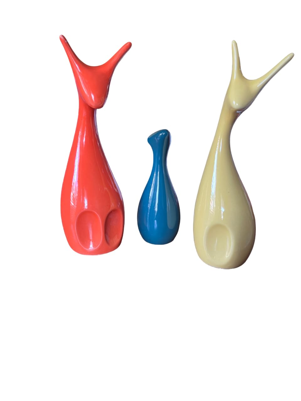 VIBHSA Lucky Deer Family Ceramic Figures, Set of 3